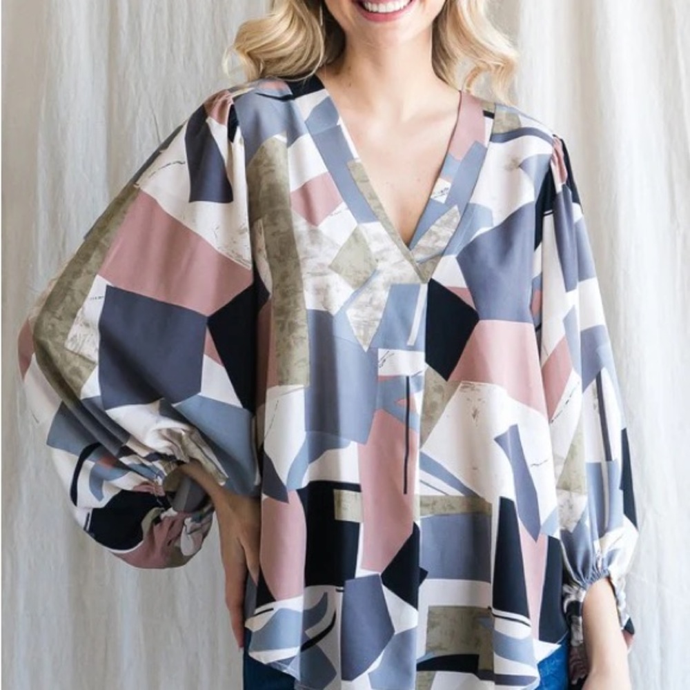 JODIFL Multicolor Abstract Blouse